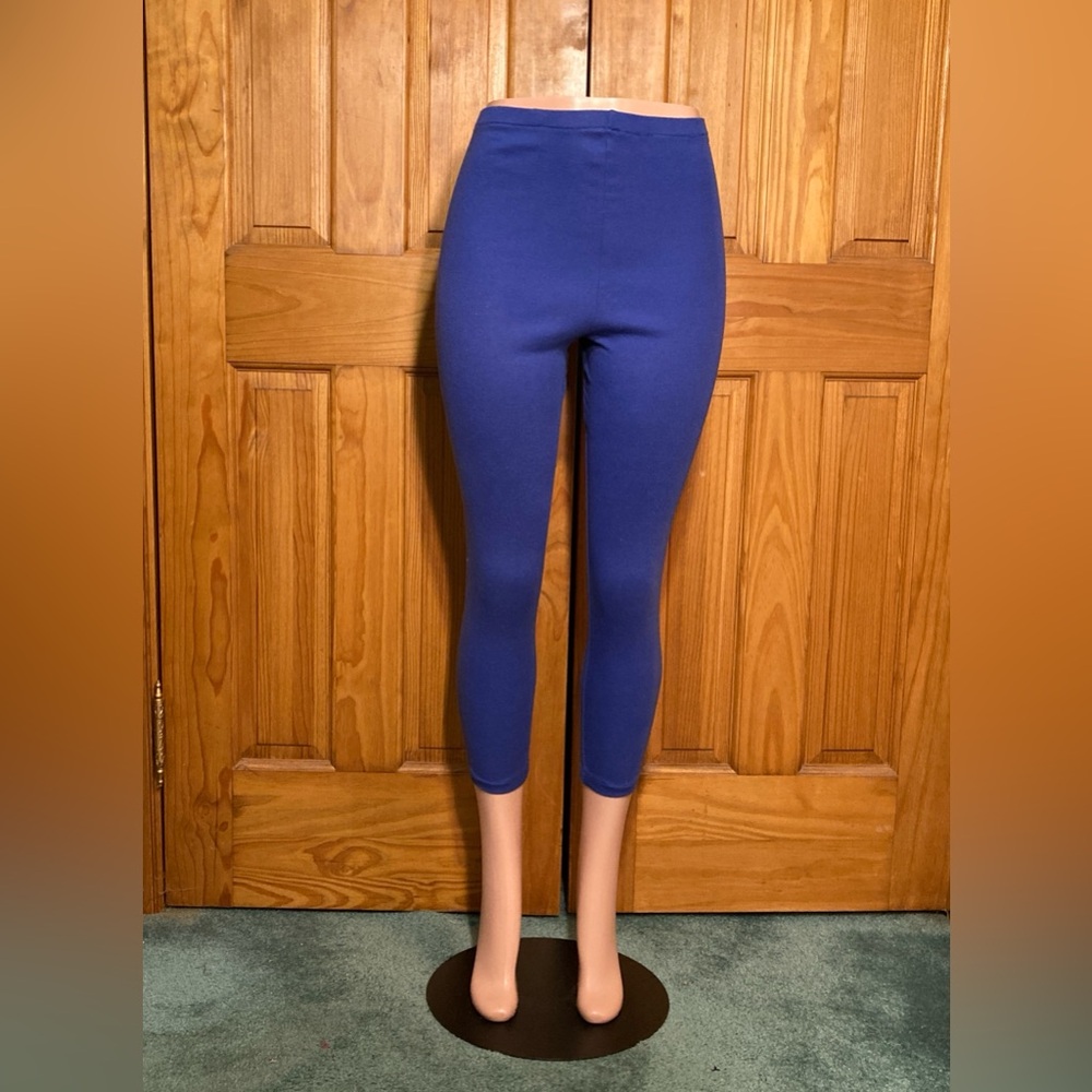 NWOT Leggings Vintage 80s Blue Size M Medium